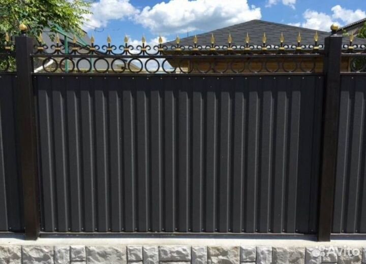 Забор из профнастила профессионально под ключ