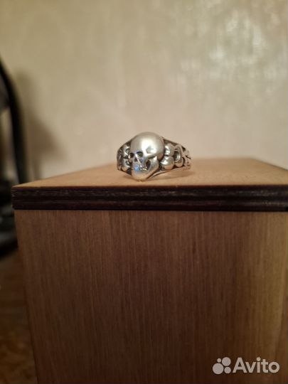 Мужское кольцо серебро Череп
