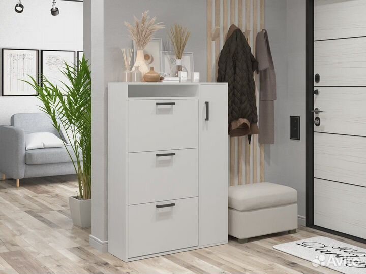 Обувница закрытая белая