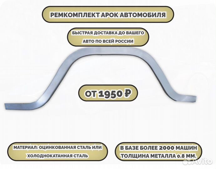 Ремонтные арки (ремкомплект) на машину