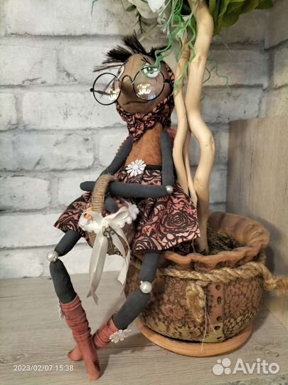 Текстильная кукла. Муха