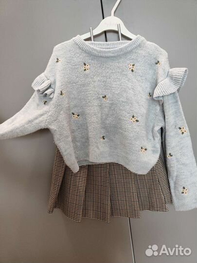 Zara комплект школьной одежды для девочек 128