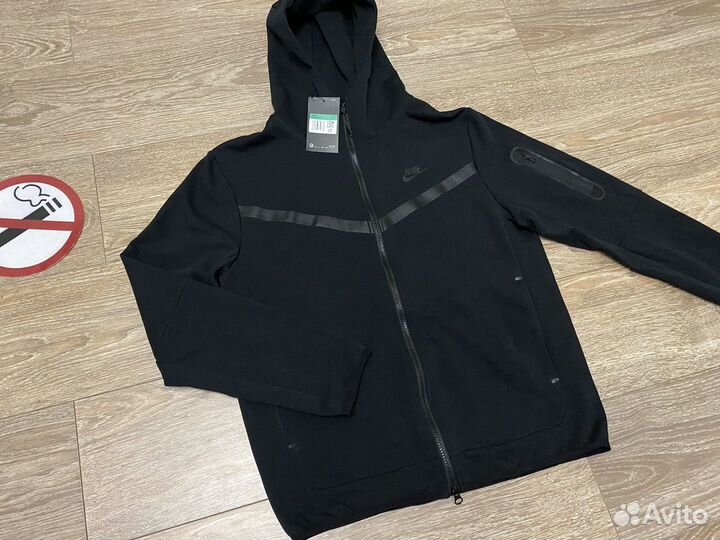 Zip худи Nike tech fleece черное новое