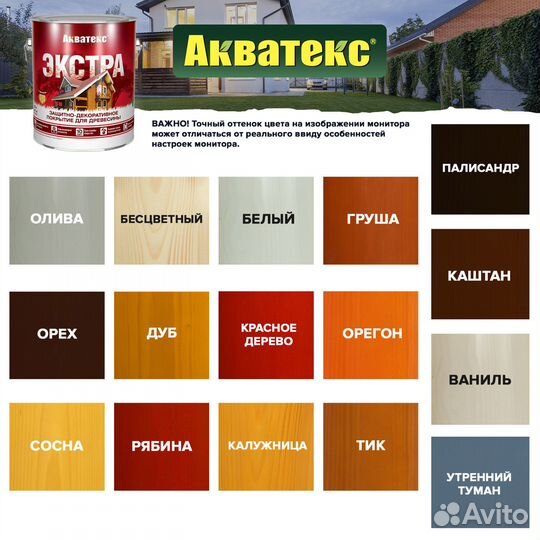 Пропитка для дерева Акватекс Экстра