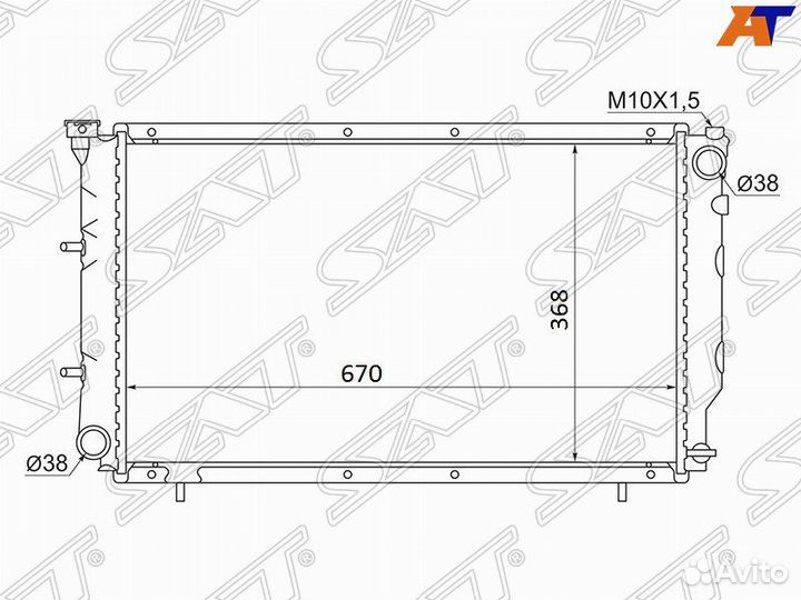 Радиатор subaru legacy 1.8/2.0 89-93/2.5 93-97