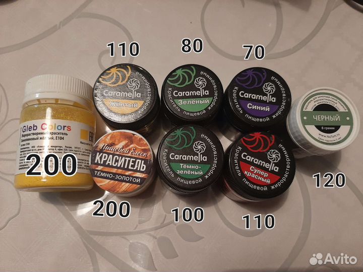 Пищевой краситель, блеск, драже