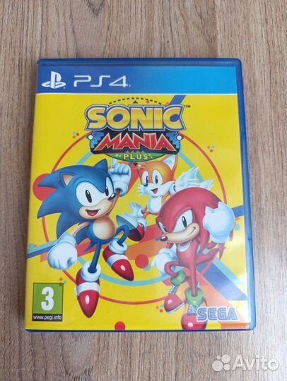 Диск с игрой sonic mania plus
