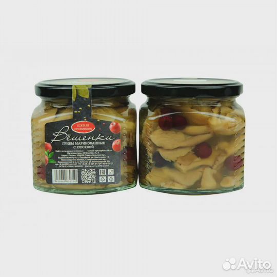 Грибы маринованные вешенки с клюквой