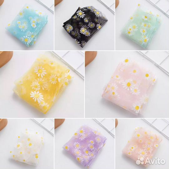 Носки полупрозрачные (ромашковая гамма)