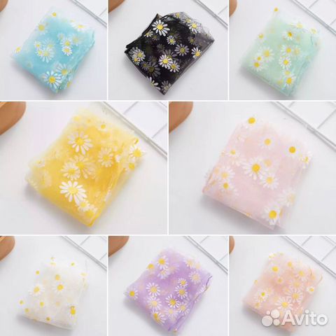 Носки полупрозрачные (ромашковая гамма)