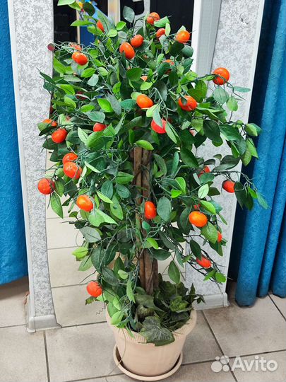 Искусственные цветы в горшках бу