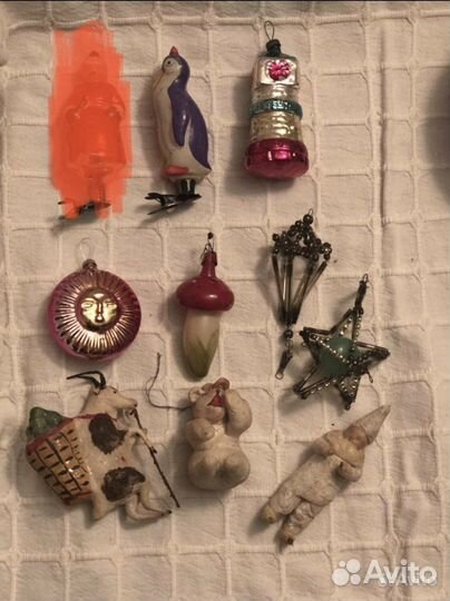 Елочные игрушки СССР на прищепке