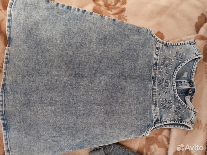 Джинсовый костюм для девочки 98-102