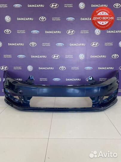 Бампер Передний Volkswagen Polo (2015) темно-синий