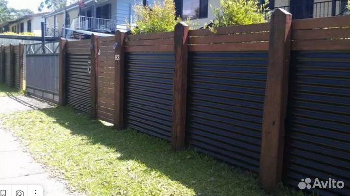 Забор из профнастила работа по договору качественн