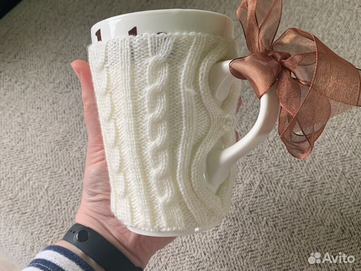 Чашка чайная керамическая зимняя подарочная