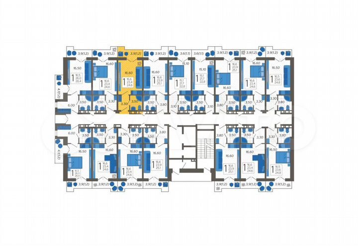 Апартаменты-студия, 24,6 м², 10/12 эт.