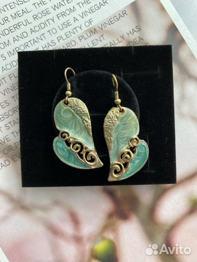 Серьги с эмалью