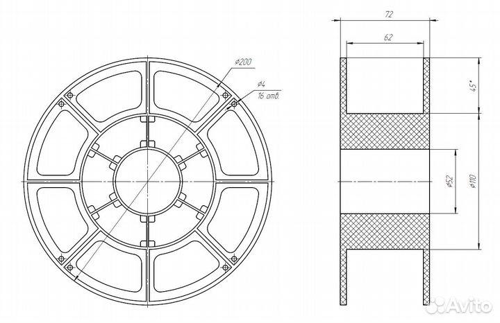 Катушки пластиковые