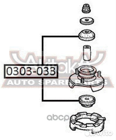 Втулка амортизатора asva 0303-033