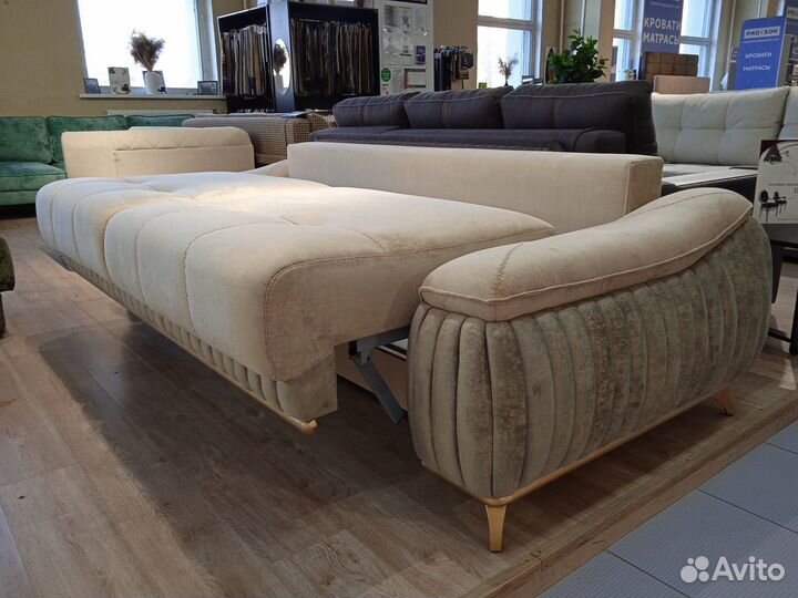 Прямой диван, диван кровать, Денди 1, беж