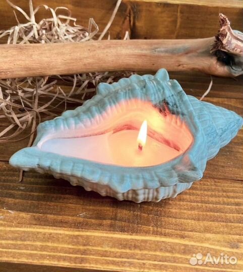 Свеча соевая в ракушке