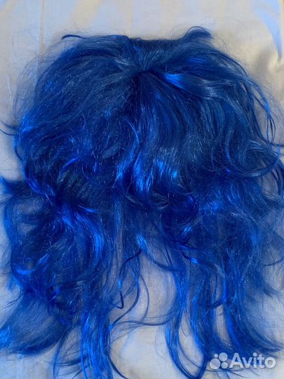 Парик синий на сетке