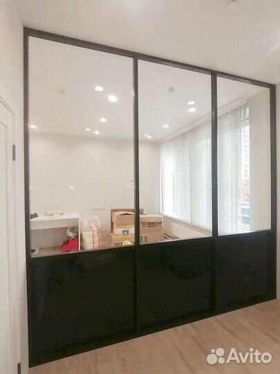 Стеклянная перегородка Лофт