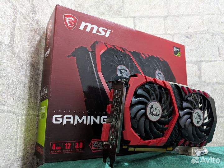 Видеокарта MSI GTX 1050 Ti gaming X 4Gb.Сост новой