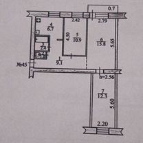 3-к. квартира, 58,2 м², 3/4 эт.