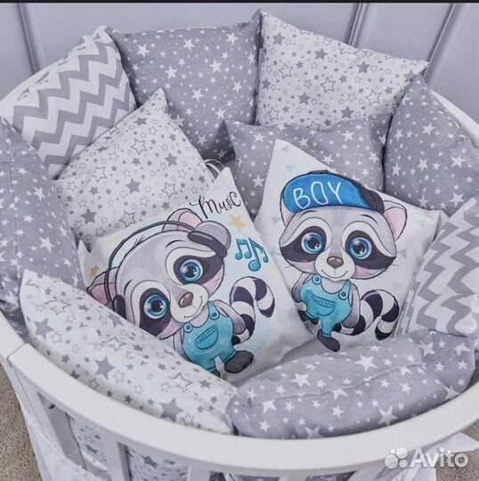 Бортики подушки в детскую кроватку