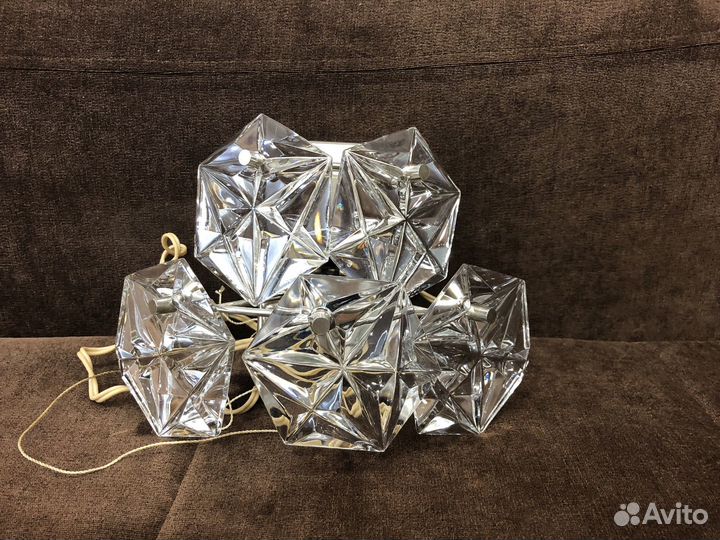 Хрустальная люстра СССР и 2 бра