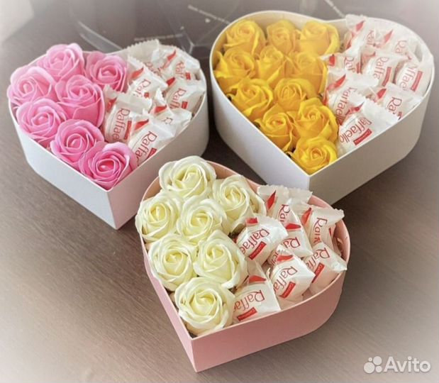 Мыльные розы с конфетами