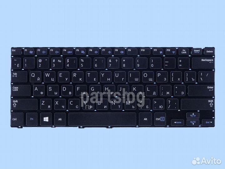 Клавиатура для Samsung NP915S3 Черная Без рамки
