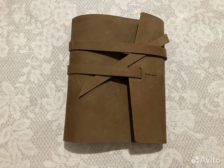 Кожаный блокнот А6 на кольцах