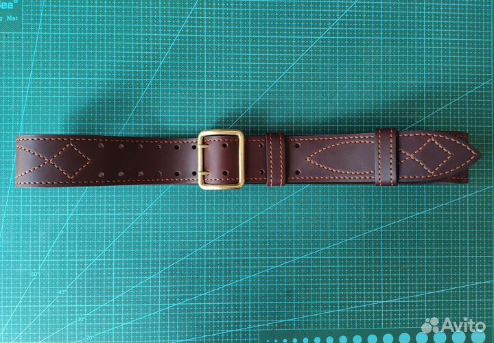 Ремень с офицерской прошивкой брючный 50 мм