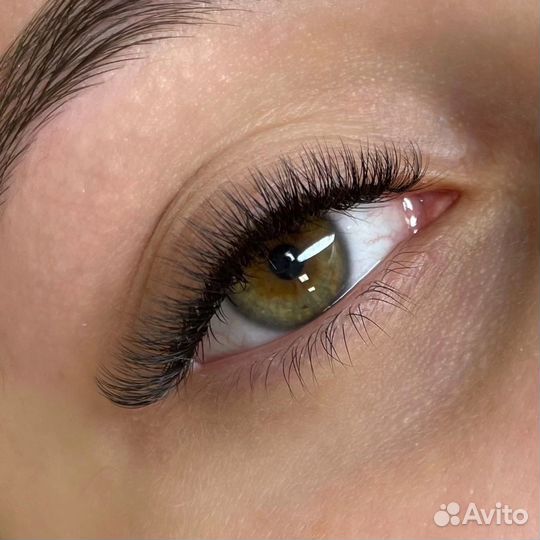 Наращивание ресниц, оформление/окрашивание бровей