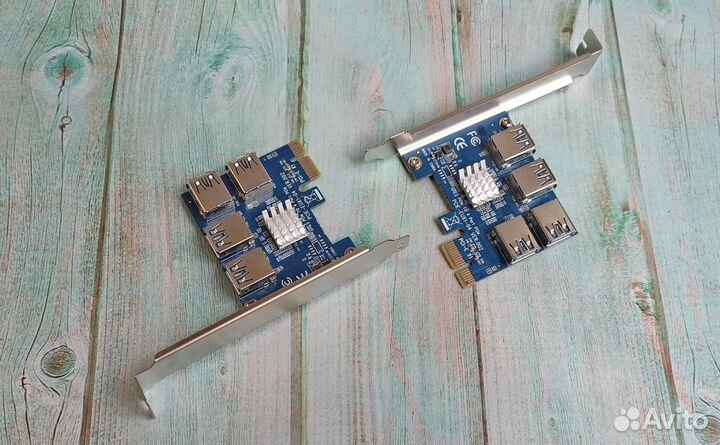 Плата разветвитель PCI-E 1 в 4 (новые)
