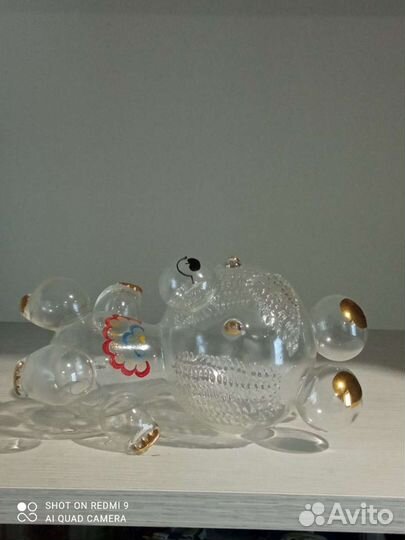 Олимпийский мишка СССР дутое стекло