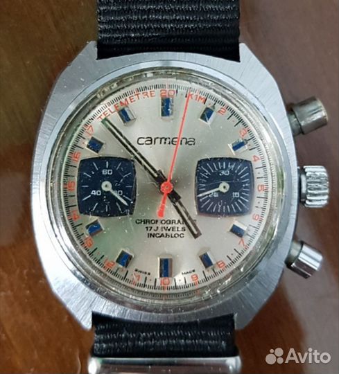 Часы Carmena Chronograph Incabloc Waterproof Swiss