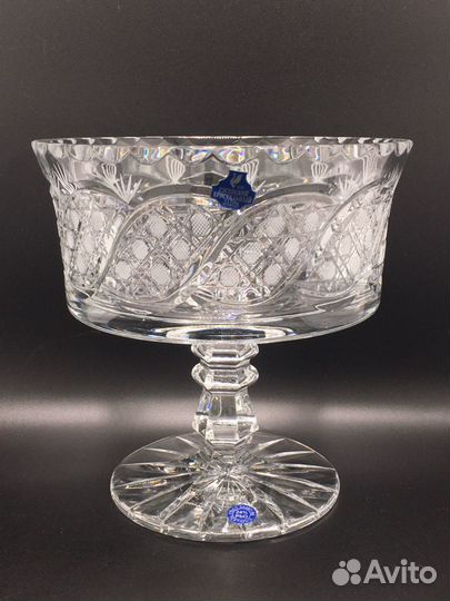 Ваза для фруктов хрусталь