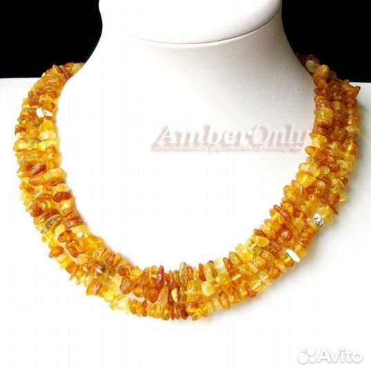 Лечебные бусы «Нежные» длинные (арт. 2158b)