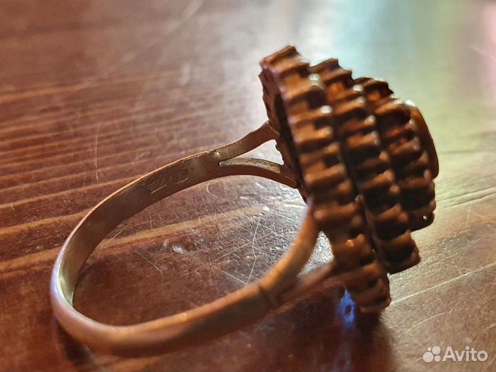 Кольцо с гранатом старая Чехия