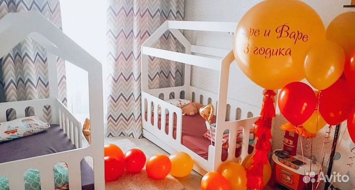 Детская кроватка домик + матрас в подарок