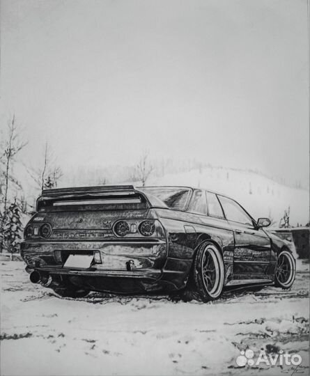 Рисунок nissan gtr