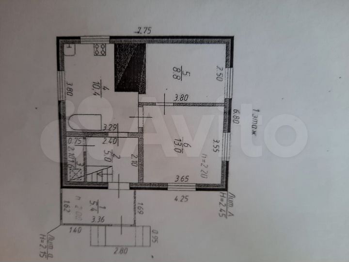Дача 66,2 м² на участке 9 сот.
