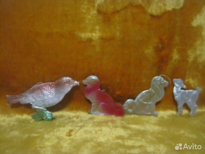 Раритетные картонные новогодние игрушки