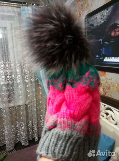 Комплект шапка и шарф для девочки