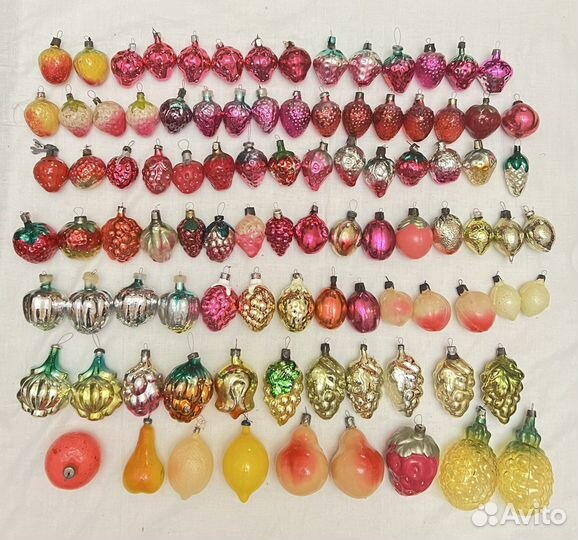 Игрушки стеклянные времен СССР