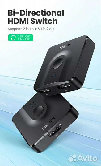 Ugreen hdmi сплиттер (новый) 4К 60Гц